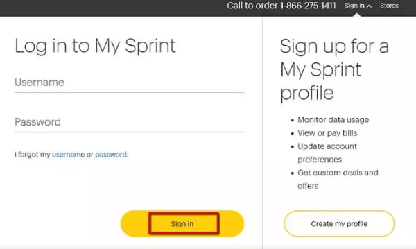 outgoing call sprint