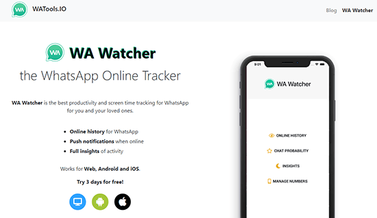 watool.io whatsapp last seen tracker