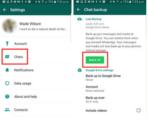 whatsapp backup