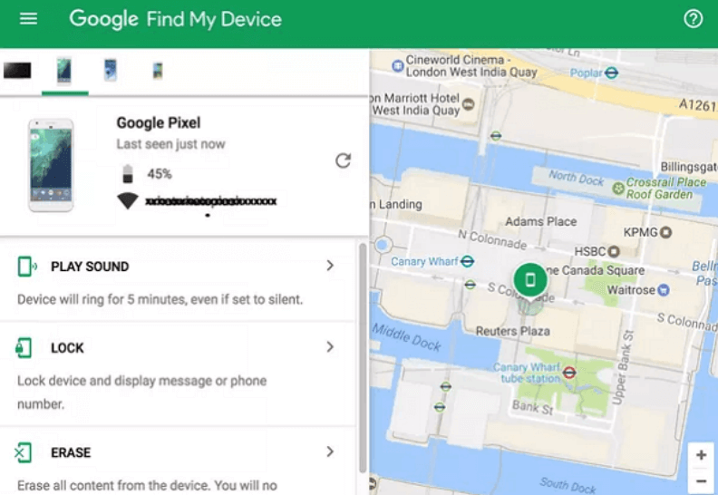 google find my device