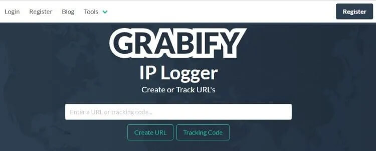 página do produto grabify