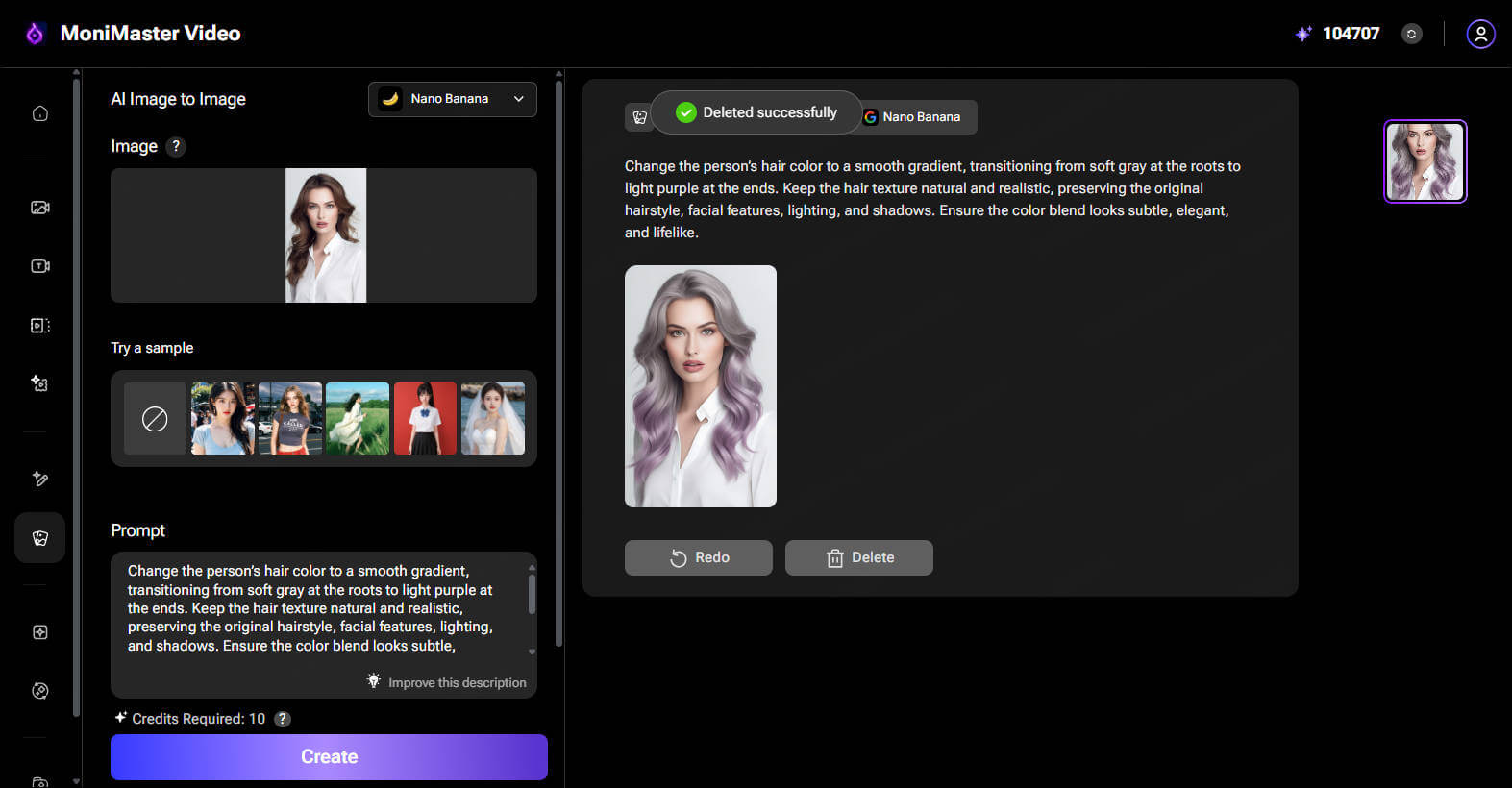 hair color AI changer