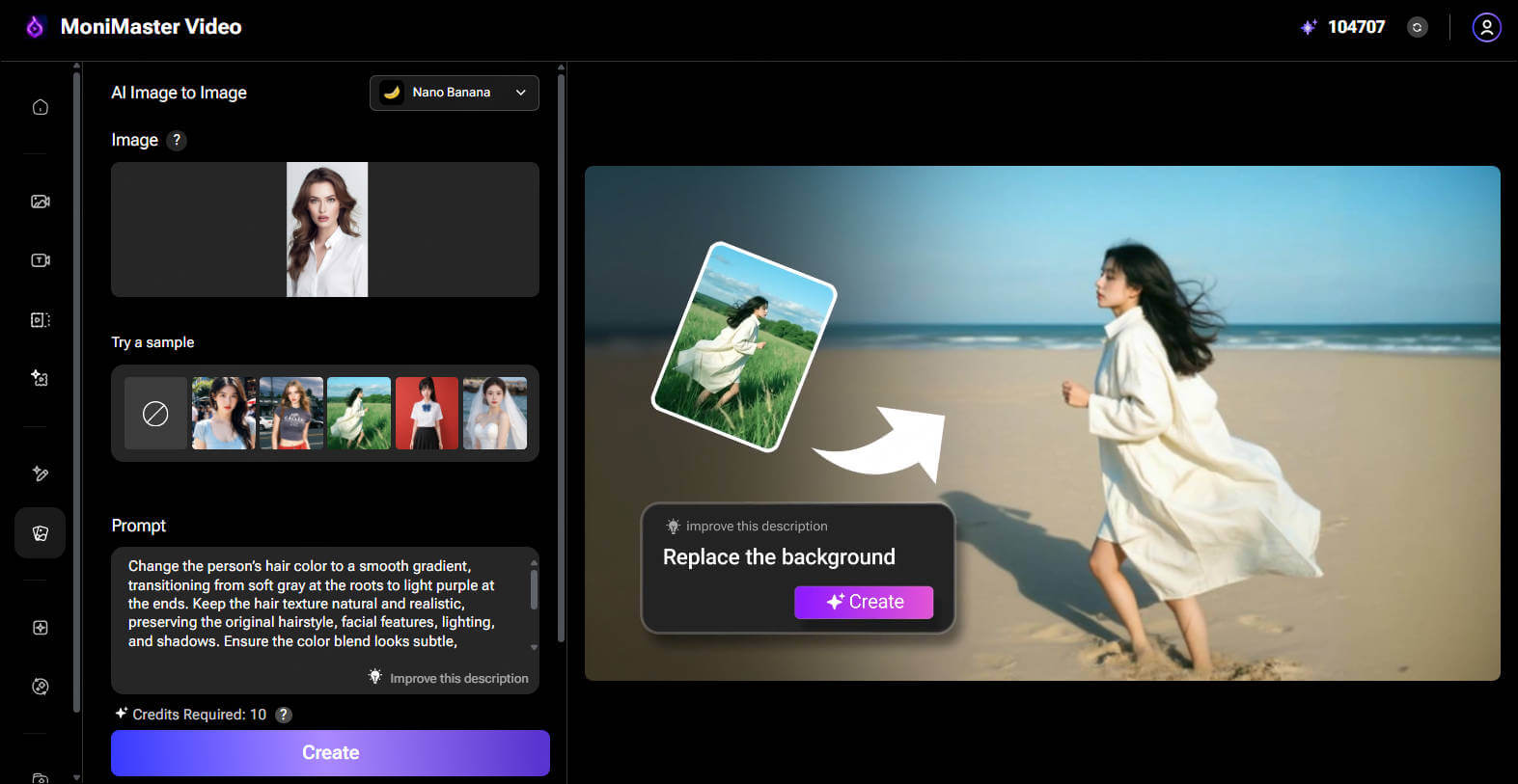 hair color AI changer