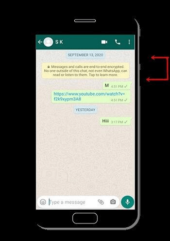 screenshot whatsapp messages on android