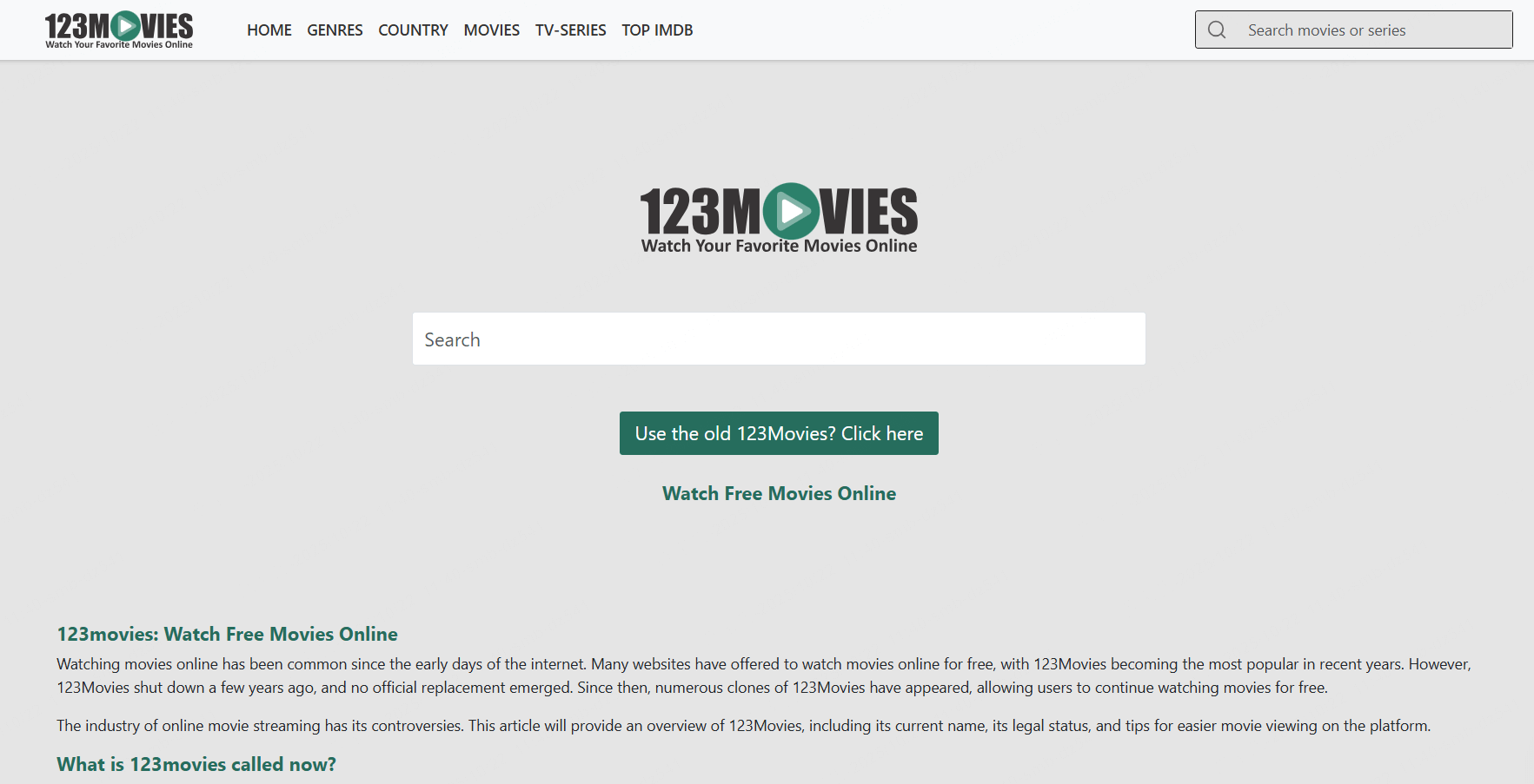 123movies home page