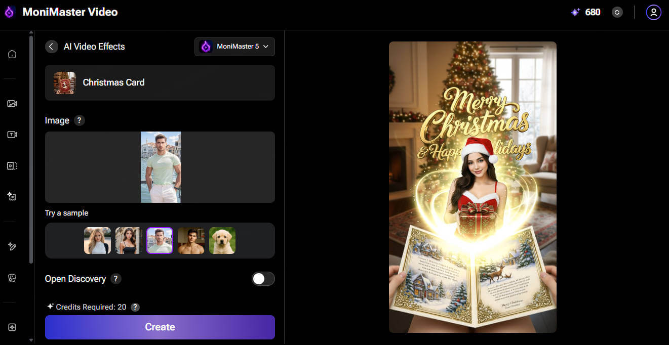 christmas video effects