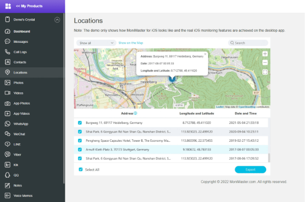 Monitoring ios location tracking