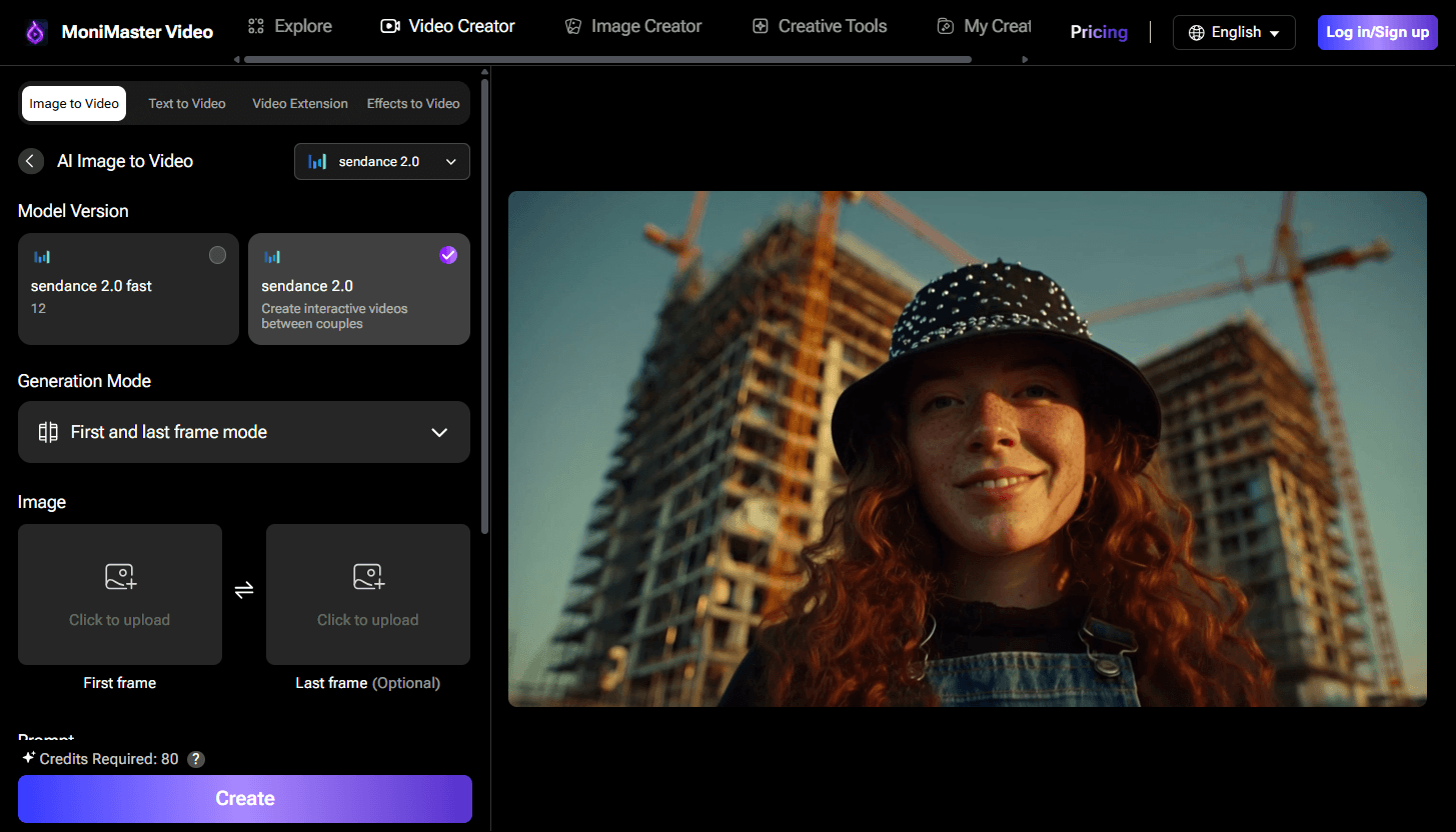 Free seedance 2.0 in MoniMaster video