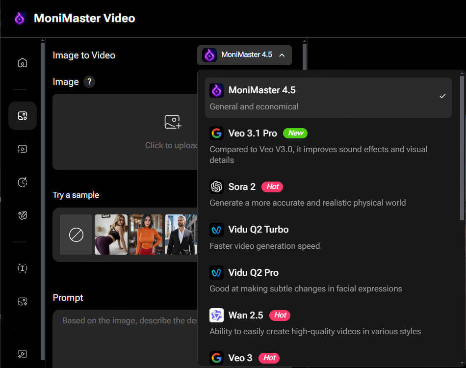 Create girl video with AI video tool