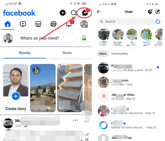 access facebook profile