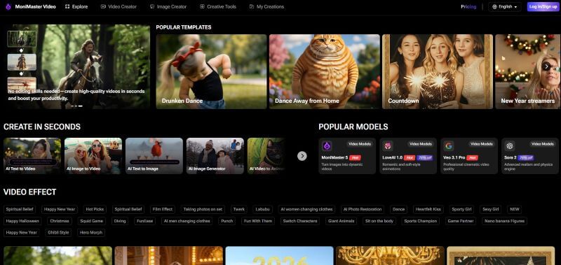 monimaster video homepage