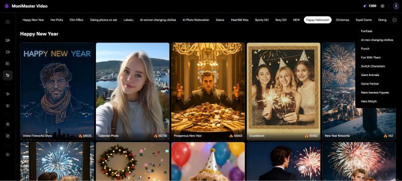select happy halloween effects