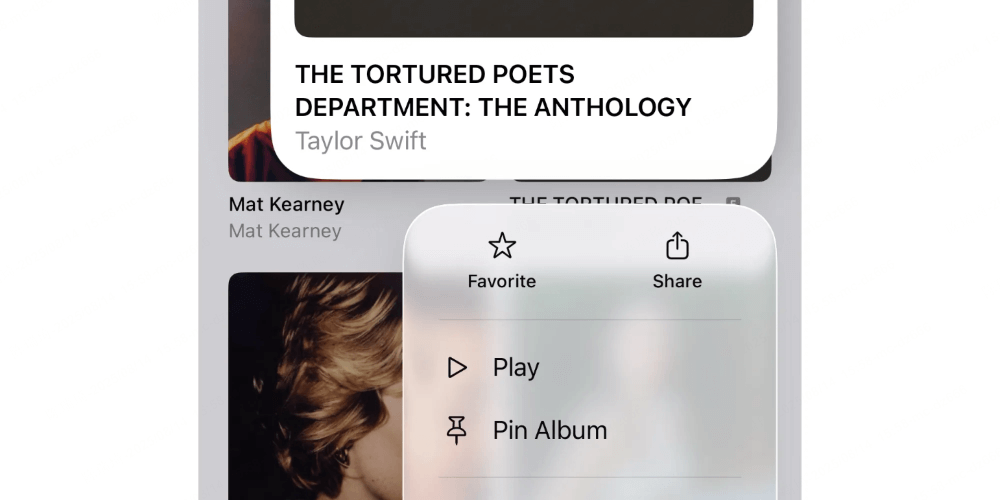 apple music ios26 pin