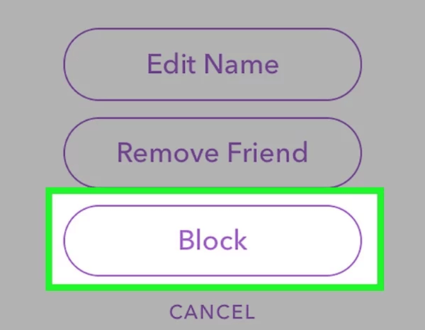 block someone snapchat