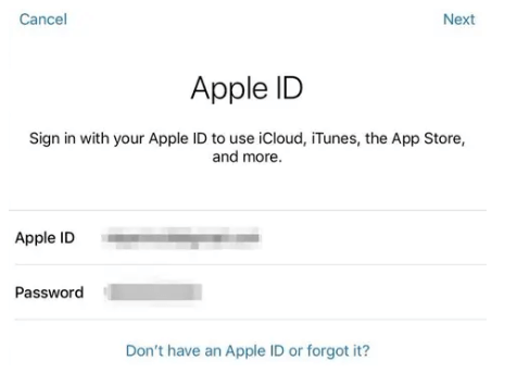 change icloud add your id