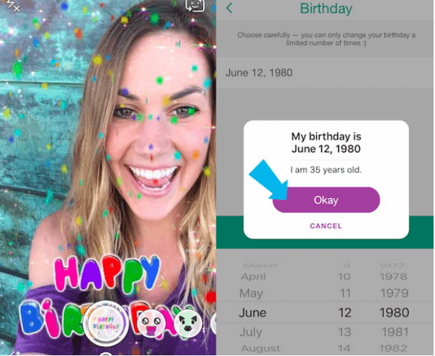 check birthdays on snapchat by birthdays icon