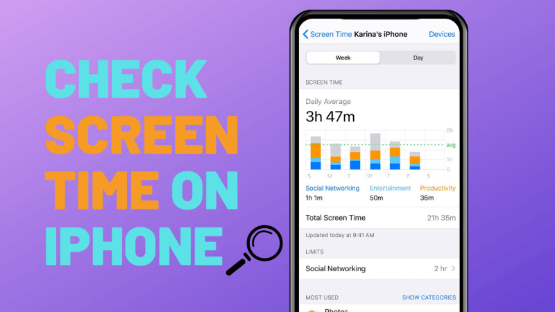 check screen time iphone