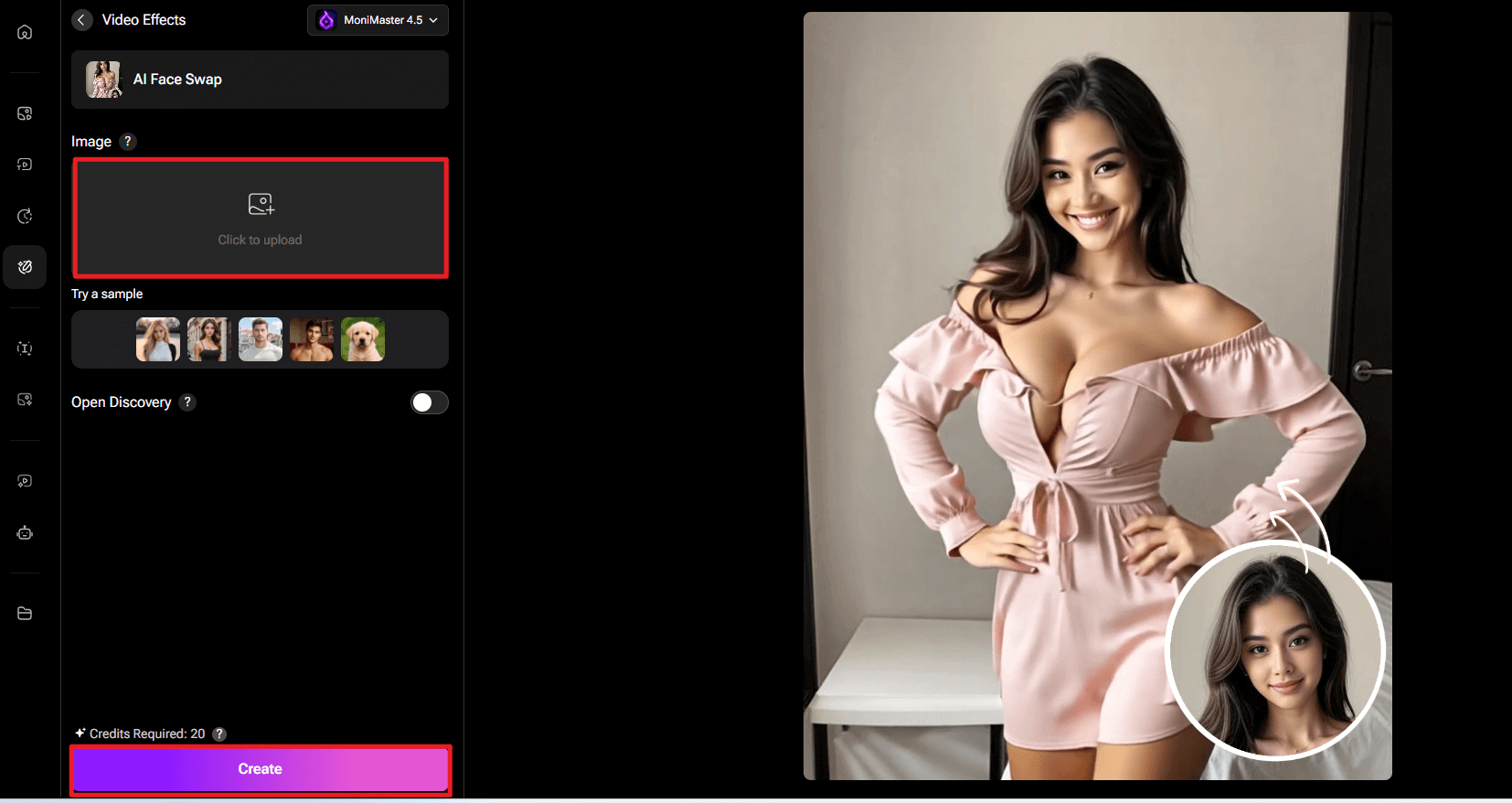 steps to use monimaster video ai face swap