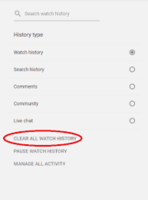 clear-all watch history