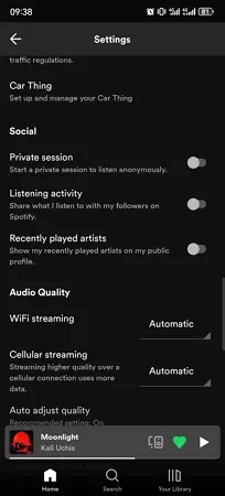 clear spotify history android