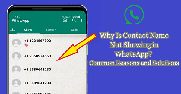 contact names are not showing in whatsapp