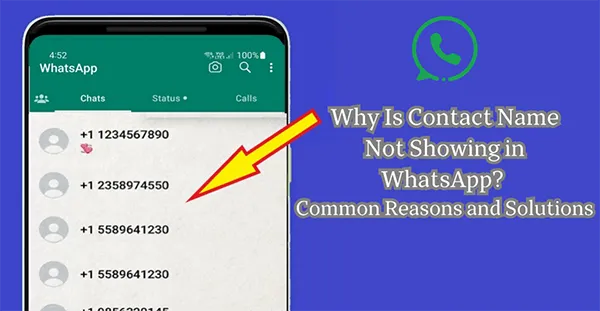 Contact Name Not Showing in WhatsApp : Reasons and Fixes