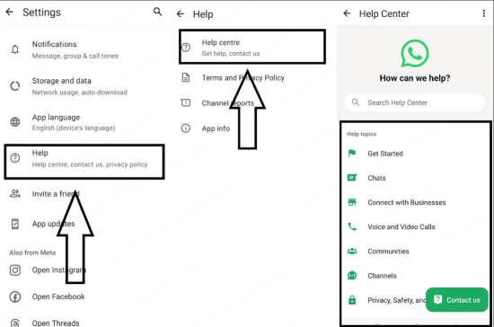 contact whatsapp support