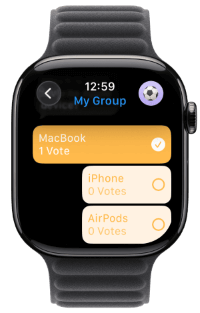 create a poll apple watch