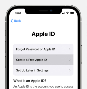 creating an apple id