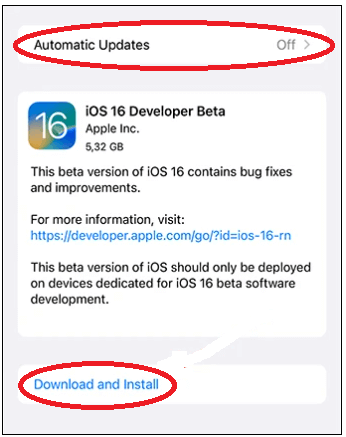 download and install ios 16