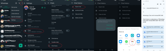 export whatsapp chat by email