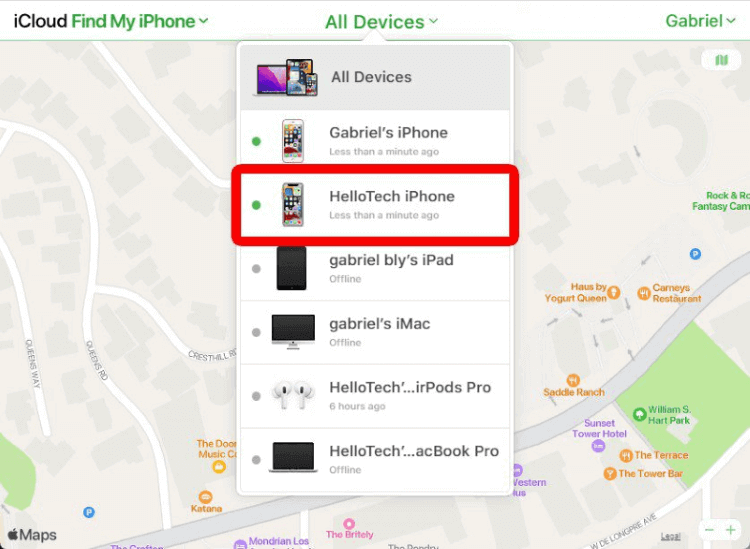 find my iphone on web