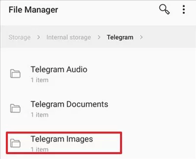 find telegrams images folder