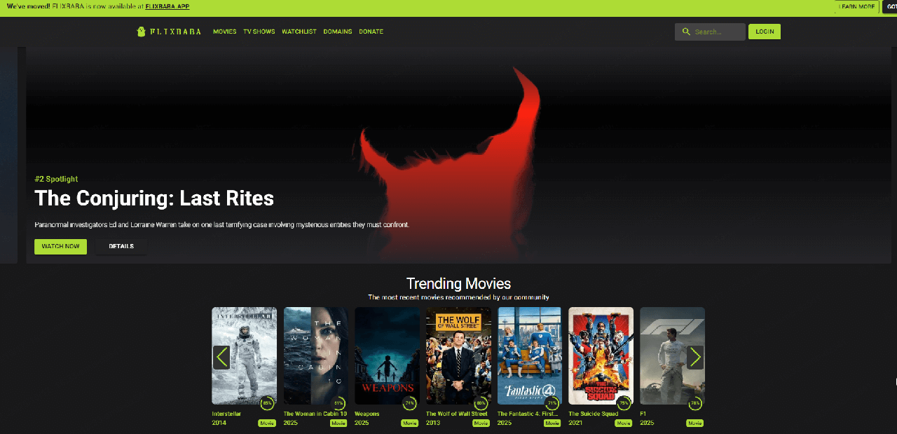 Flixbaba home page