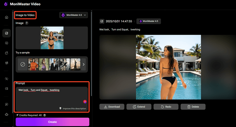generate sexy ai Video
