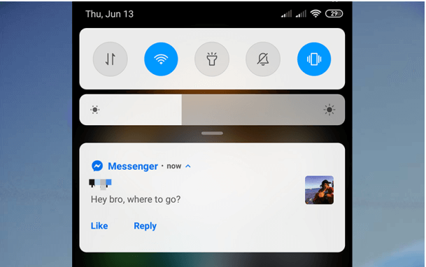 get the notifications of Facebook messages