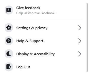 go to settings and privacy in Facebook