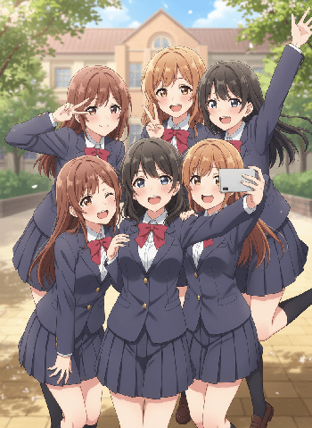 Group / School Life Style Girl image