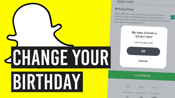 how to change your birthday on snapchat