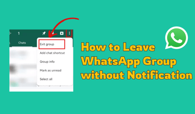how to leave whatsapp group without notification
