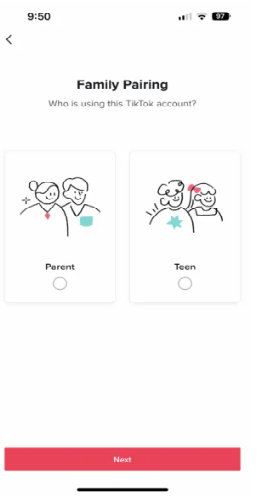 implement family pairing on tiktok parents step5