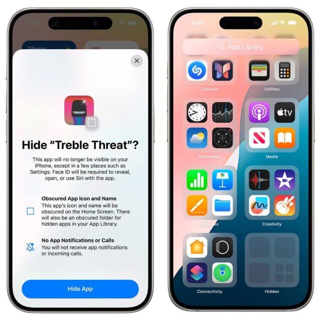 ios 18 hide apps