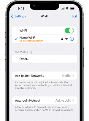 ios wifi not working