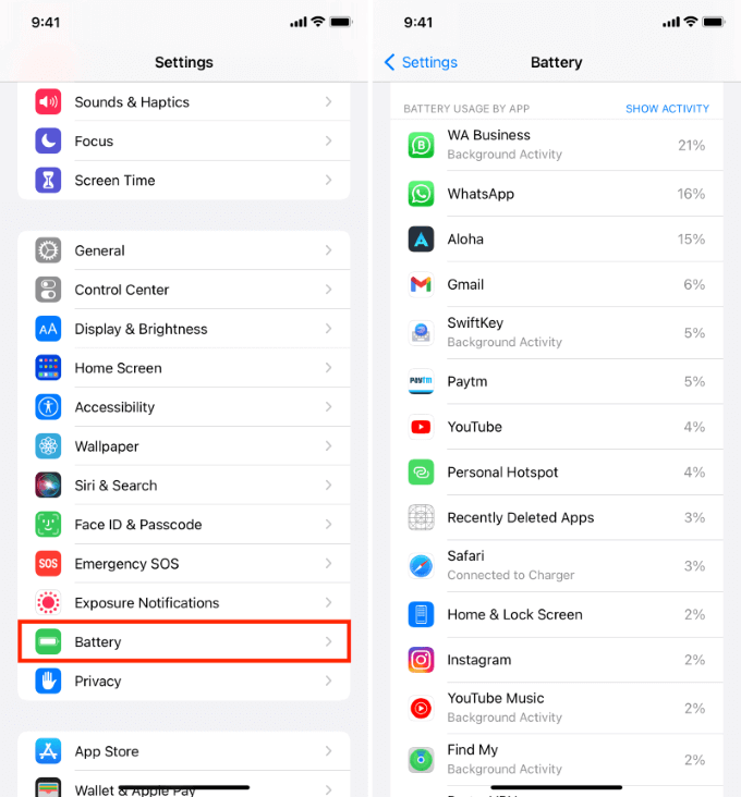 ios18 battery of apps