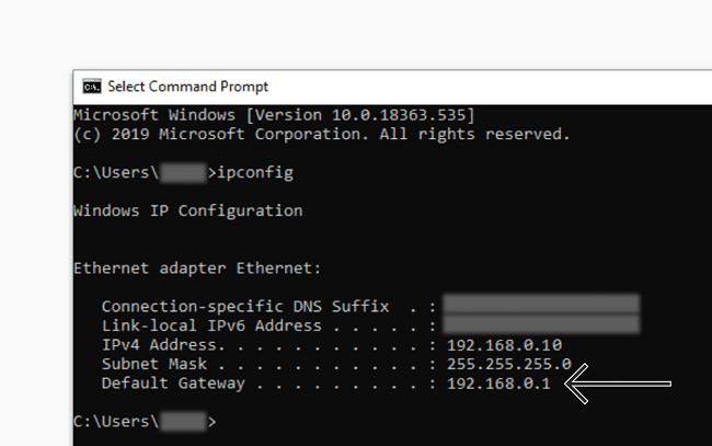 ip confix default gateway