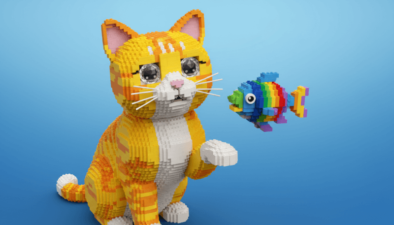 cat lego image