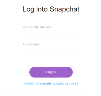 log into snapchat