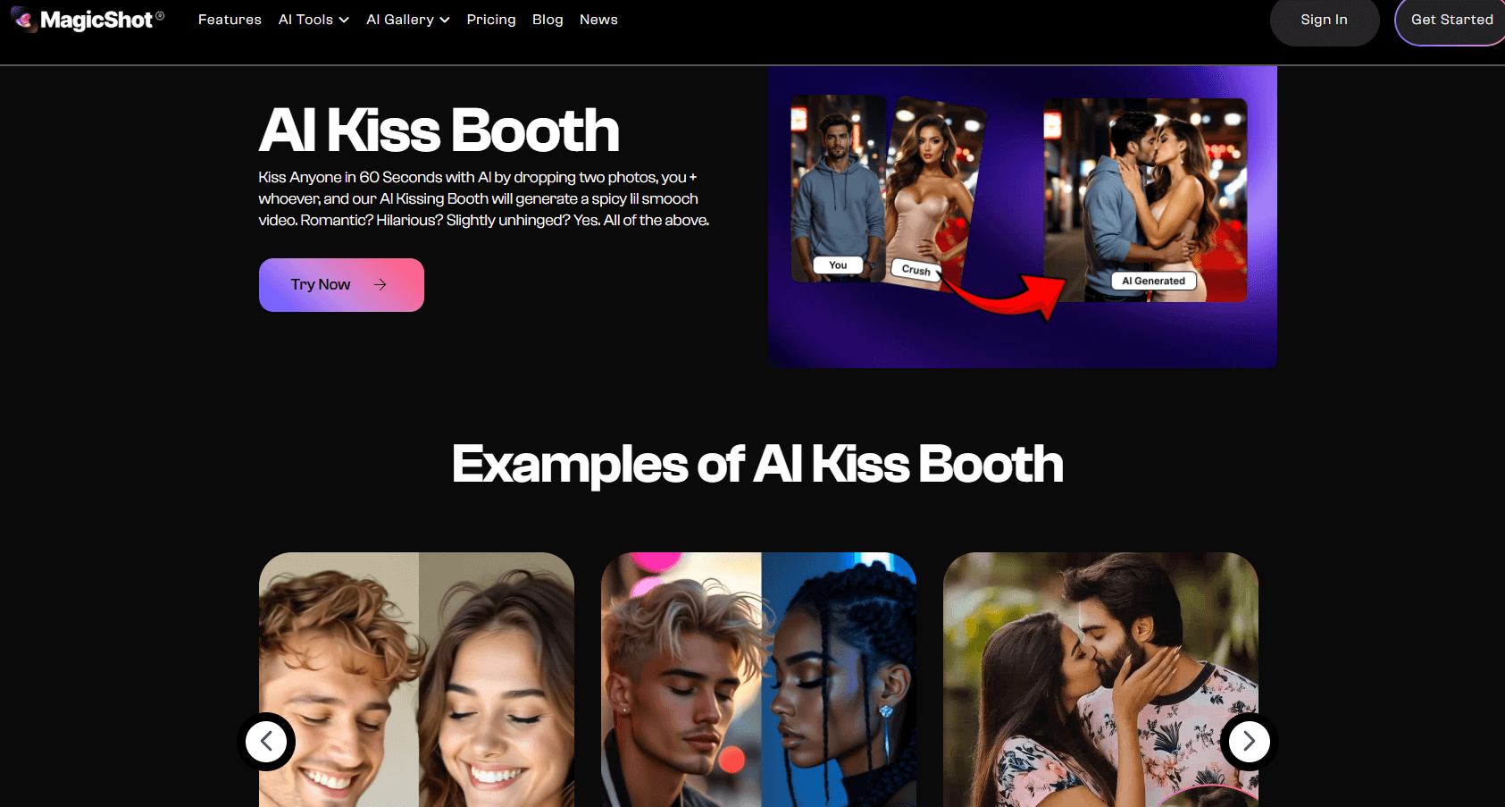 magicshot ai kiss