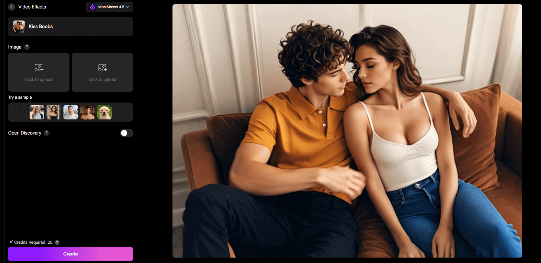 monimaster video ai kiss