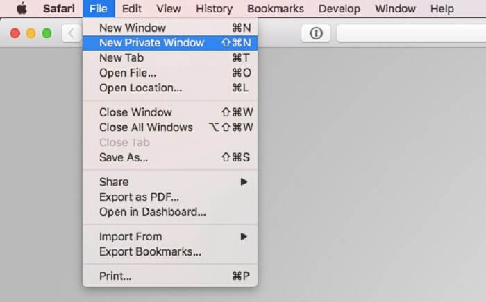 open new private window on mac safari